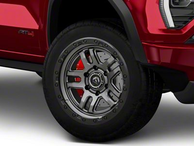 Fuel Wheels Ammo Matte Gunmetal with Black Bead Ring 6-Lug Wheel; 20x10; -18mm Offset (23-25 Canyon)