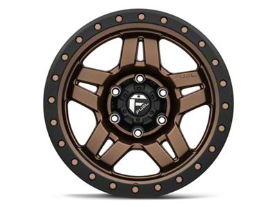 Fuel Wheels Anza Matte Bronze with Black Ring 6-Lug Wheel; 18x9; 1mm Offset (23-25 Canyon)