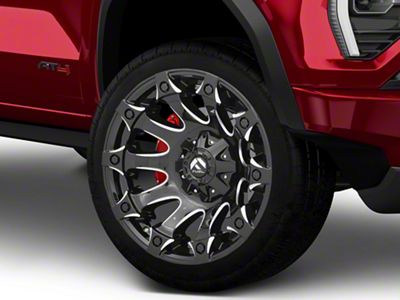 Fuel Wheels Battle Axe Gloss Black Milled 6-Lug Wheel; 22x12; -44mm Offset (23-26 Canyon)