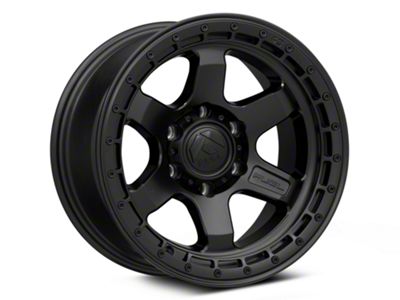 Fuel Wheels Block Matte Black with Black Ring 6-Lug Wheel; 17x9; -12mm Offset (23-25 Canyon)