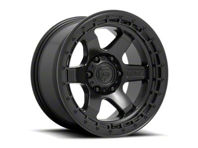 Fuel Wheels Block Matte Black with Black Ring 6-Lug Wheel; 18x9; 1mm Offset (23-25 Canyon)