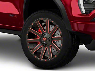 Fuel Wheels Contra Gloss Black with Red Tinted Clear 6-Lug Wheel; 20x9; 20mm Offset (23-25 Canyon)