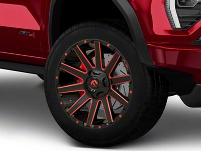 Fuel Wheels Contra Gloss Black with Red Tinted Clear 6-Lug Wheel; 20x9; 2mm Offset (23-25 Canyon)