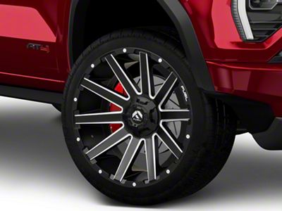 Fuel Wheels Contra Matte Black Milled 6-Lug Wheel; 22x10; -19mm Offset (23-25 Canyon)