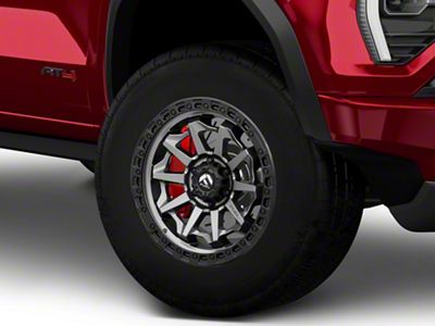 Fuel Wheels Covert Matte Gunmetal with Black Bead Ring 6-Lug Wheel; 17x8.5; 0mm Offset (23-25 Canyon)