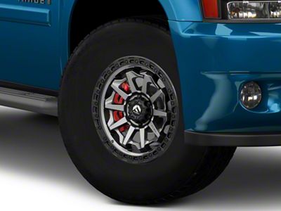 Fuel Wheels Covert Matte Gunmetal with Black Bead Ring 6-Lug Wheel; 17x9; -12mm Offset (23-25 Canyon)