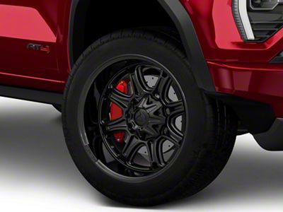 Fuel Wheels Darkstar Matte Black with Gloss Black Lip 6-Lug Wheel; 20x9; 1mm Offset (23-25 Canyon)