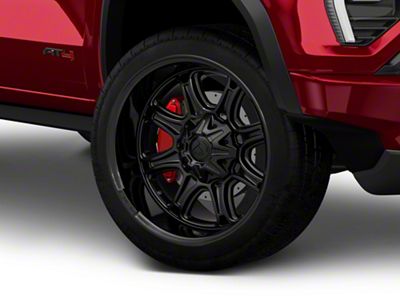Fuel Wheels Darkstar Matte Black with Gloss Black Lip 6-Lug Wheel; 22x9; 1mm Offset (23-25 Canyon)