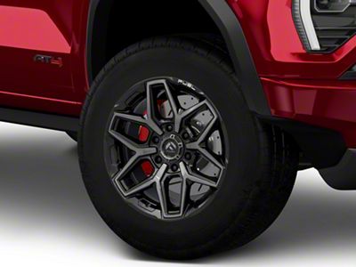 Fuel Wheels Flux Gloss Black Brushed with Gray Tint 6-Lug Wheel; 18x9; 20mm Offset (23-25 Canyon)