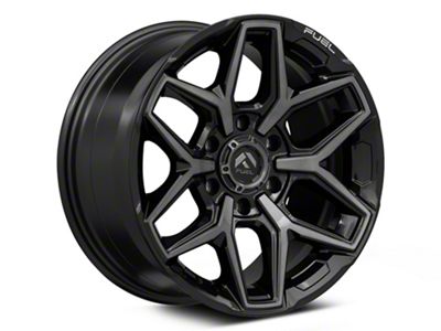 Fuel Wheels Flux Gloss Black Brushed with Gray Tint 6-Lug Wheel; 22x10; -18mm Offset (23-25 Canyon)
