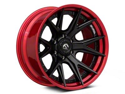 Fuel Wheels Fusion Forged Catalyst Matte Black with Candy Red Lip 6-Lug Wheel; 20x9; 1mm Offset (23-25 Canyon)