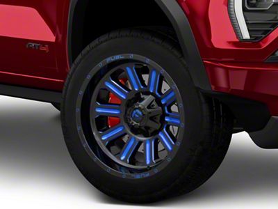 Fuel Wheels Hardline Gloss Black with Blue Tinted Clear 6-Lug Wheel; 20x9; 2mm Offset (23-25 Canyon)