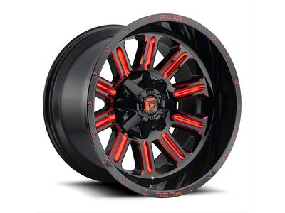 Fuel Wheels Hardline Gloss Black with Red Tint Clear 6-Lug Wheel; 20x12; -44mm Offset (23-25 Canyon)