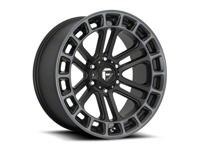 Fuel Wheels Heater Matte Black Double Dark Tint Machined 6-Lug Wheel; 18x9; 1mm Offset (23-25 Canyon)