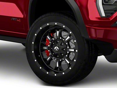 Fuel Wheels Krank Matte Black Milled 6-Lug Wheel; 20x9; 20mm Offset (23-25 Canyon)