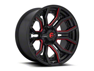 Fuel Wheels Rage Gloss Black Red Tinted 6-Lug Wheel; 20x10; -18mm Offset (23-25 Canyon)