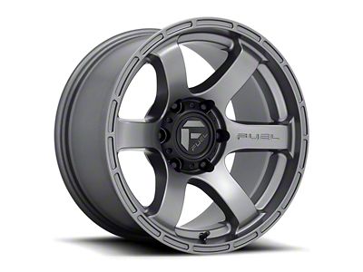 Fuel Wheels Rush Textured Anthracite 6-Lug Wheel; 18x9; 1mm Offset (23-25 Canyon)