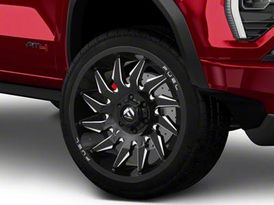 Fuel Wheels Saber Gloss Black Milled 6-Lug Wheel; 24x12; -44mm Offset (23-26 Canyon)