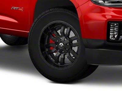 Fuel Wheels Sledge Matte Black with Gloss Black Lip 6-Lug Wheel; 18x8; 35mm Offset (15-22 Canyon)