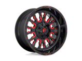Fuel Wheels Stroke Gloss Black with Red Tinted Clear 6-Lug Wheel; 18x9; -12mm Offset (23-26 Canyon)