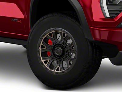 Fuel Wheels Traction Matte Black with Double Dark Tint 6-Lug Wheel; 17x9; 1mm Offset (23-25 Canyon)