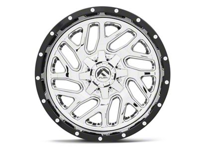 Fuel Wheels Triton Chrome with Gloss Black Lip 6-Lug Wheel; 20x10; -19mm Offset (23-25 Canyon)