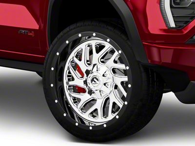 Fuel Wheels Triton Chrome with Gloss Black Lip 6-Lug Wheel; 22x10; -13mm Offset (23-25 Canyon)