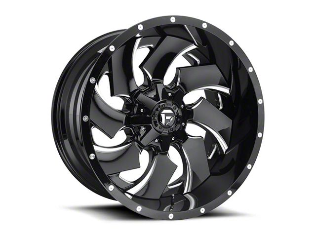Fuel Wheels Cleaver Gloss Black Milled 5-Lug Wheel; 22x14; -70mm Offset (09-18 RAM 1500)