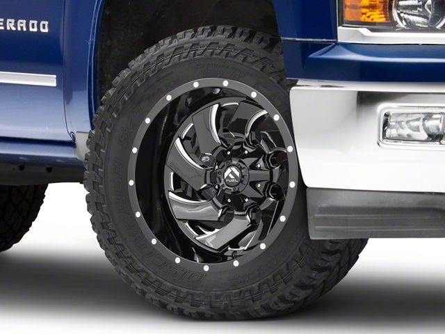 Fuel Wheels Cleaver Gloss Black Milled 6-Lug Wheel; 20x12; -44mm Offset (14-18 Silverado 1500)