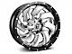Fuel Wheels Cleaver Chrome with Gloss Black 6-Lug Wheel; 22x10; -13mm Offset (14-18 Silverado 1500)