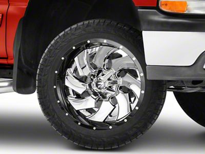 Fuel Wheels Cleaver Chrome with Gloss Black 6-Lug Wheel; 22x10; -13mm Offset (99-06 Silverado 1500)