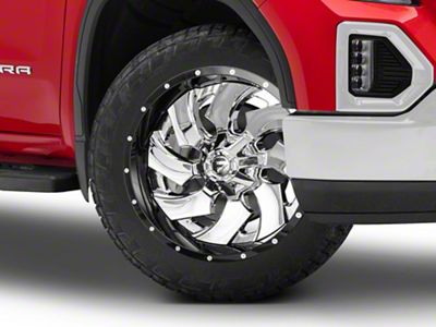 Fuel Wheels Cleaver Chrome with Gloss Black 6-Lug Wheel; 22x10; -13mm Offset (19-25 Sierra 1500)