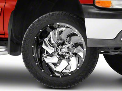 Fuel Wheels Cleaver Chrome with Gloss Black 6-Lug Wheel; 22x12; -44mm Offset (99-06 Silverado 1500)