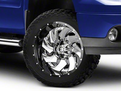 Fuel Wheels Cleaver Chrome with Gloss Black 6-Lug Wheel; 22x12; -44mm Offset (07-13 Sierra 1500)