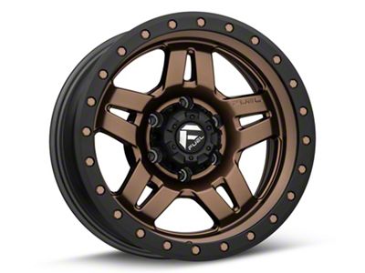 Fuel Wheels Anza Matte Bronze with Black Ring 6-Lug Wheel; 18x9; 20mm Offset (23-25 Colorado)