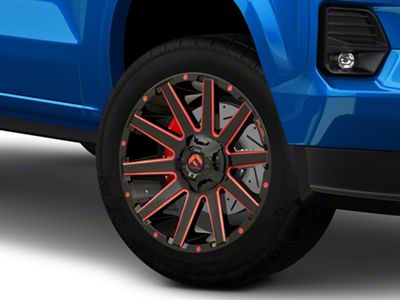 Fuel Wheels Contra Gloss Black with Red Tinted Clear 6-Lug Wheel; 20x10; -19mm Offset (23-25 Colorado)