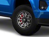Fuel Wheels Covert Matte Gunmetal with Black Bead Ring 6-Lug Wheel; 17x8.5; 14mm Offset (23-26 Colorado)