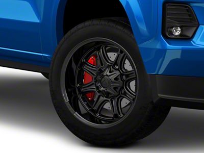 Fuel Wheels Darkstar Matte Black with Gloss Black Lip 6-Lug Wheel; 20x10; -18mm Offset (23-25 Colorado)