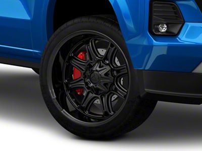 Fuel Wheels Darkstar Matte Black with Gloss Black Lip 6-Lug Wheel; 22x10; -18mm Offset (23-25 Colorado)