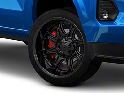 Fuel Wheels Darkstar Matte Black with Gloss Black Lip 6-Lug Wheel; 22x9; 1mm Offset (23-25 Colorado)