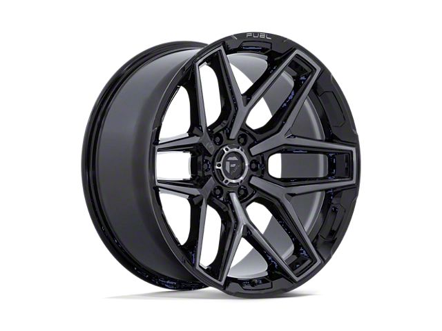 Fuel Wheels Flux Gloss Black Brushed Face with Gray Tint 6-Lug Wheel; 20x9; 20mm Offset (15-22 Colorado)