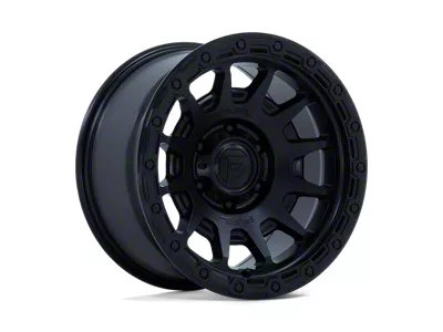 Fuel Wheels Fortress Matte Black with Gloss Black Lip 6-Lug Wheel; 17x8.5; 0mm Offset (15-22 Colorado)