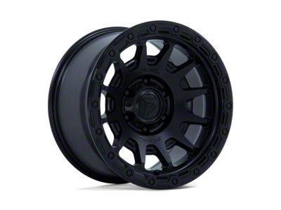 Fuel Wheels Fortress Matte Black with Gloss Black Lip 6-Lug Wheel; 18x9; 1mm Offset (15-22 Colorado)