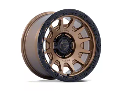 Fuel Wheels Fortress Matte Bronze with Gloss Black Lip 6-Lug Wheel; 17x8.5; 0mm Offset (15-22 Colorado)