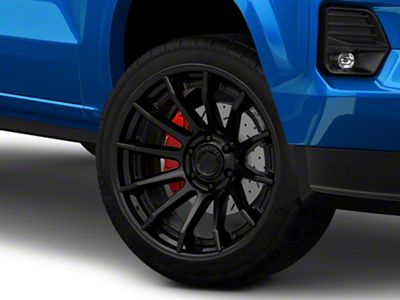 Fuel Wheels Fusion Forged Burn Matte Black with Gloss Black Lip 6-Lug Wheel; 22x10; -18mm Offset (23-25 Colorado)