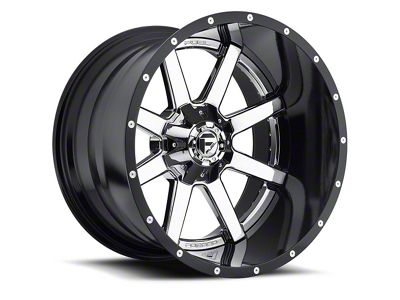 Fuel Wheels Maverick Chrome with Gloss Black Lip 6-Lug Wheel; 22x14; -70mm Offset (23-25 Colorado)