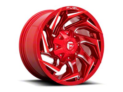 Fuel Wheels Reaction Candy Red Milled 6-Lug Wheel; 24x12; -44mm Offset (23-24 Colorado)