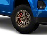 Fuel Wheels Rebel Matte Bronze with Black Bead Ring 6-Lug Wheel; 17x9; 1mm Offset (23-26 Colorado)