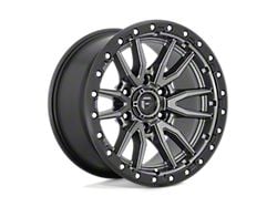 Fuel Wheels Rebel Matte Gunmetal with Black Bead Ring 6-Lug Wheel; 17x9; 1mm Offset (15-22 Colorado)