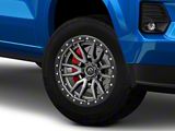 Fuel Wheels Rebel Matte Gunmetal with Black Bead Ring 6-Lug Wheel; 18x9; 1mm Offset (23-26 Colorado)